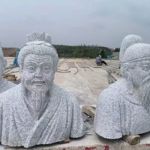 珠海 白麻花岗岩石材人物立体雕刻