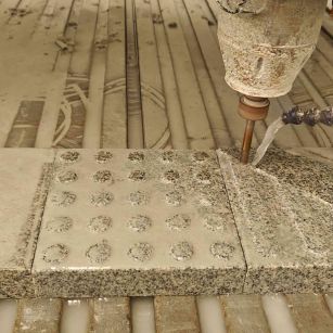 珠海 芝麻白花岗岩石材盲人石、盲道石、盲点石