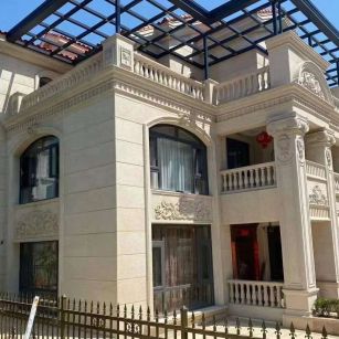 珠海 黄金麻花岗岩荔枝面别墅外墙干挂