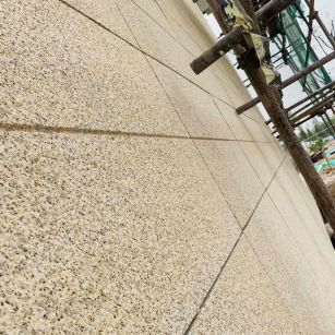 珠海 黄金麻花岗岩荔枝面外墙干挂石材效果示例