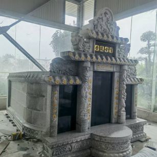 珠海 芝麻白墓碑效果展示图