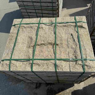 珠海 黄金麻花岗岩石材自然面蘑菇石成品