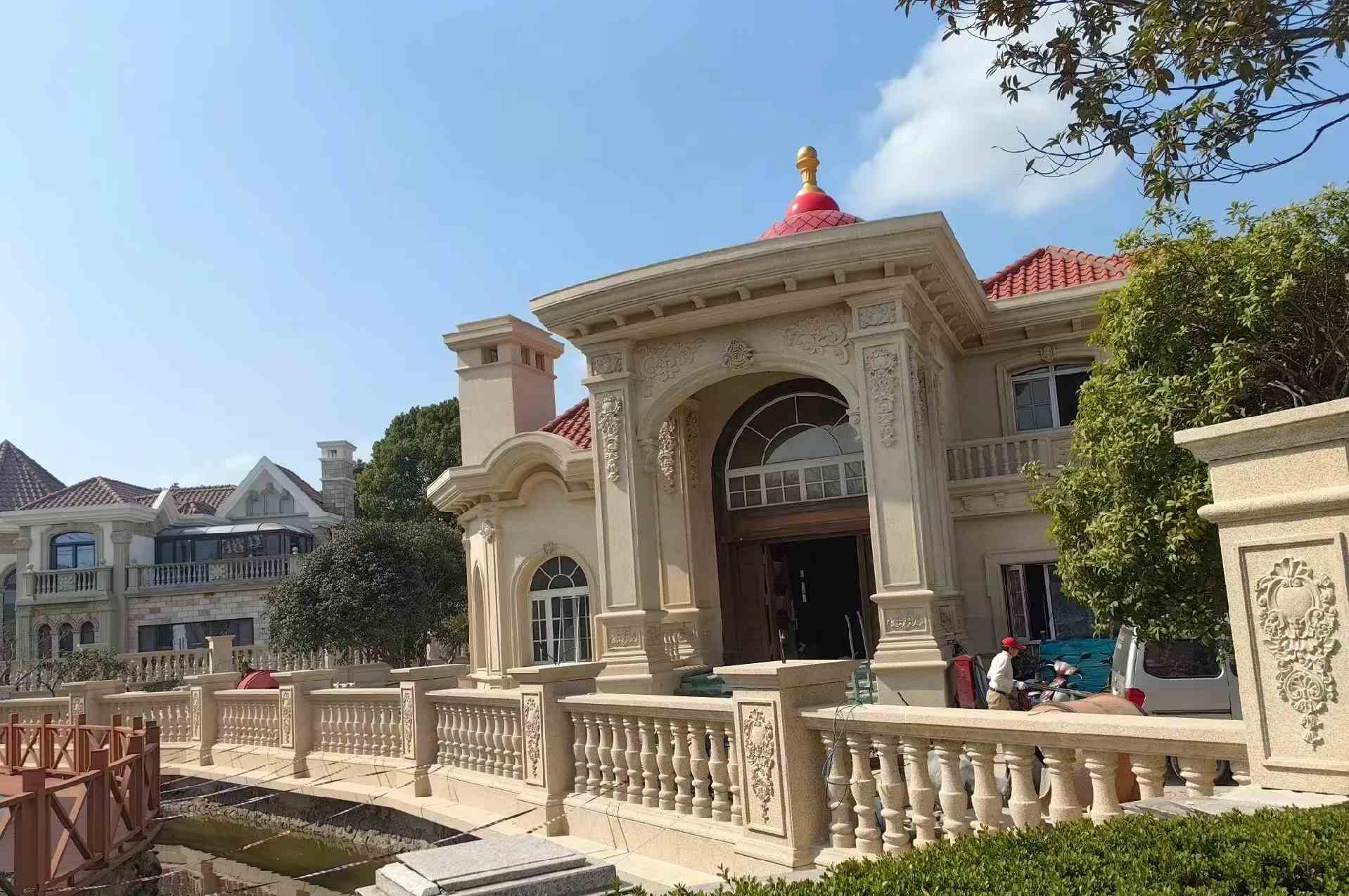 珠海 黄金麻花岗岩欧式别墅