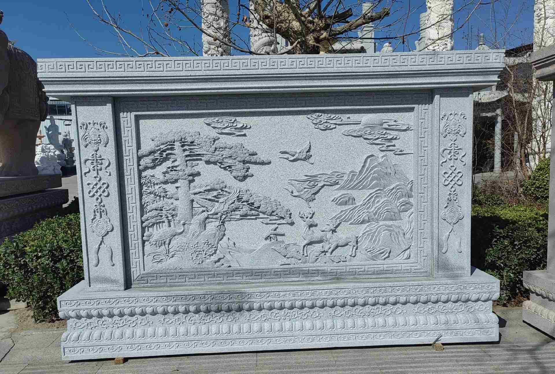 珠海 芝麻白大型照壁，屏风，影壁