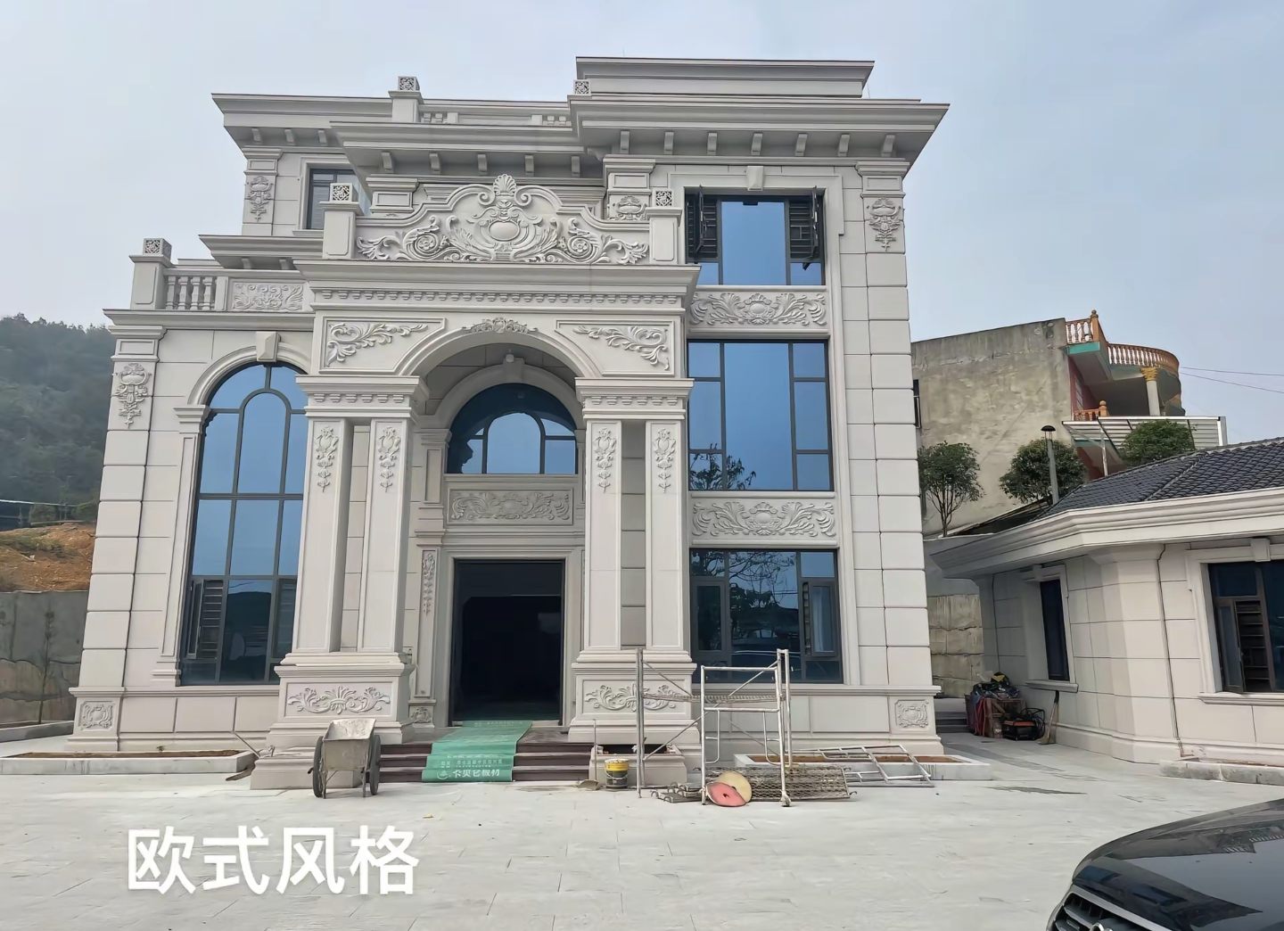 珠海 白麻花岗岩别墅外墙干挂