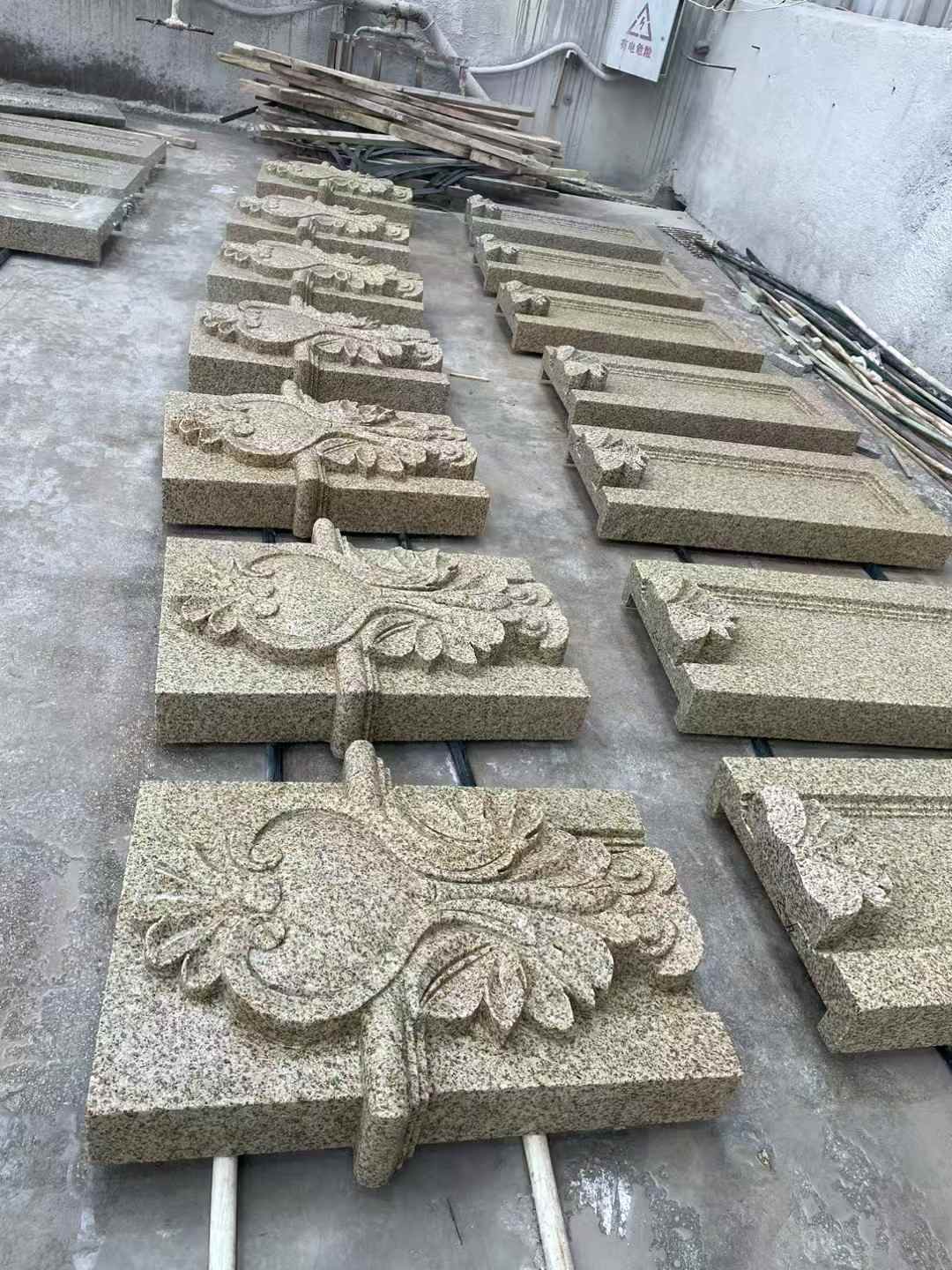 珠海 黄金麻花岗岩别墅外墙雕刻板
