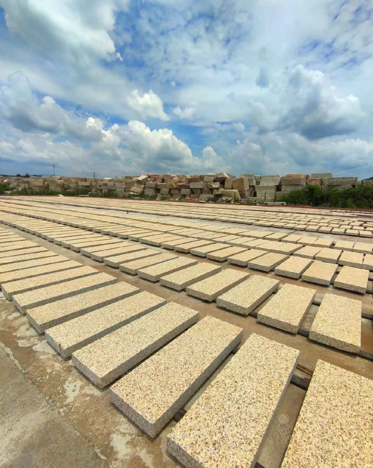 珠海 黄金麻花岗岩荔枝面地铺石防护中