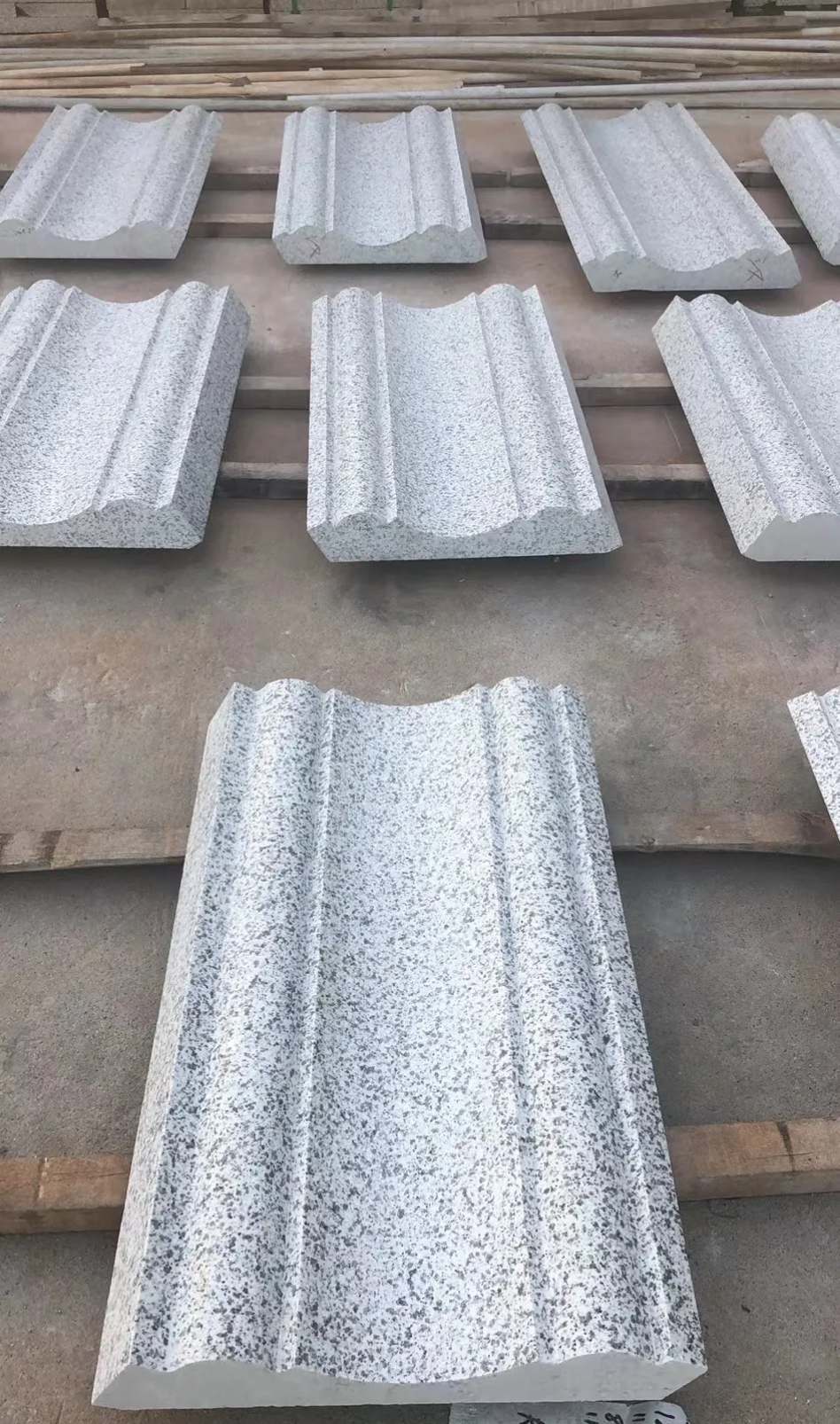 珠海 白麻花岗岩光面别墅线条